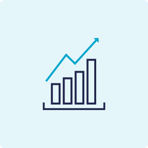 Upward arrow with a graph