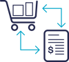 shopping cart and invoice
