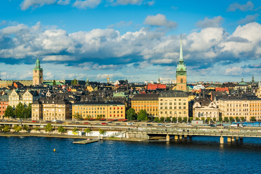 View of Galma Stan from MonteliusvÃ?Â¤gen, in SÃ?Â¶dermalm, Stockholm, Sweden.